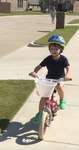 teaching a child to ride a bike